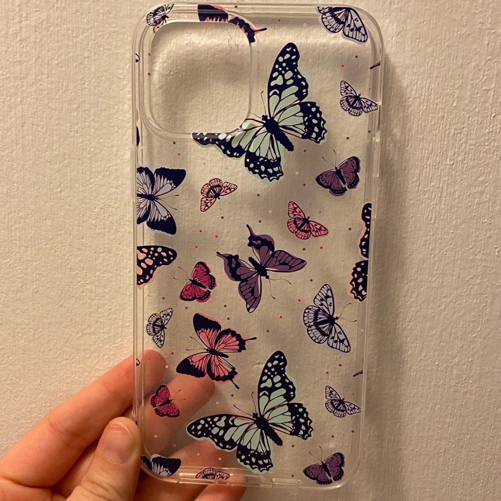 12 Pro Max Clear Butterfly Phone Case